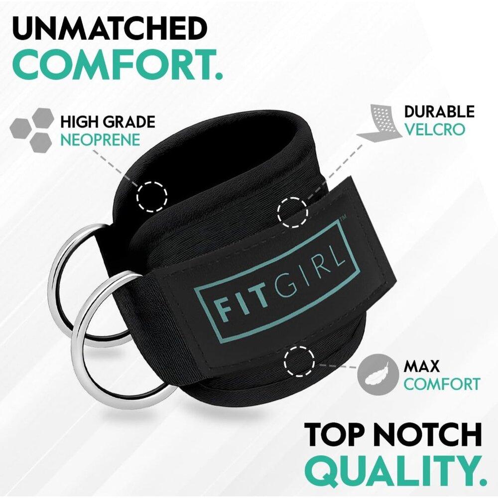 Ankle Strap for Cable Machine – Premium Padding and Comfort for Cable Exercise M - Picture 3 of 4